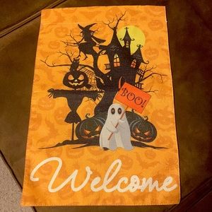 Haunted House WELCOME Garden or Mailbox Flag